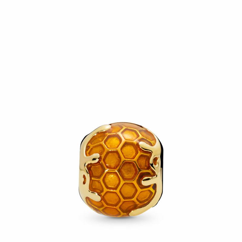 Pandora Australia Shine™ Golden Honey Charm - 18ct Gold Plated | QXIMKC928